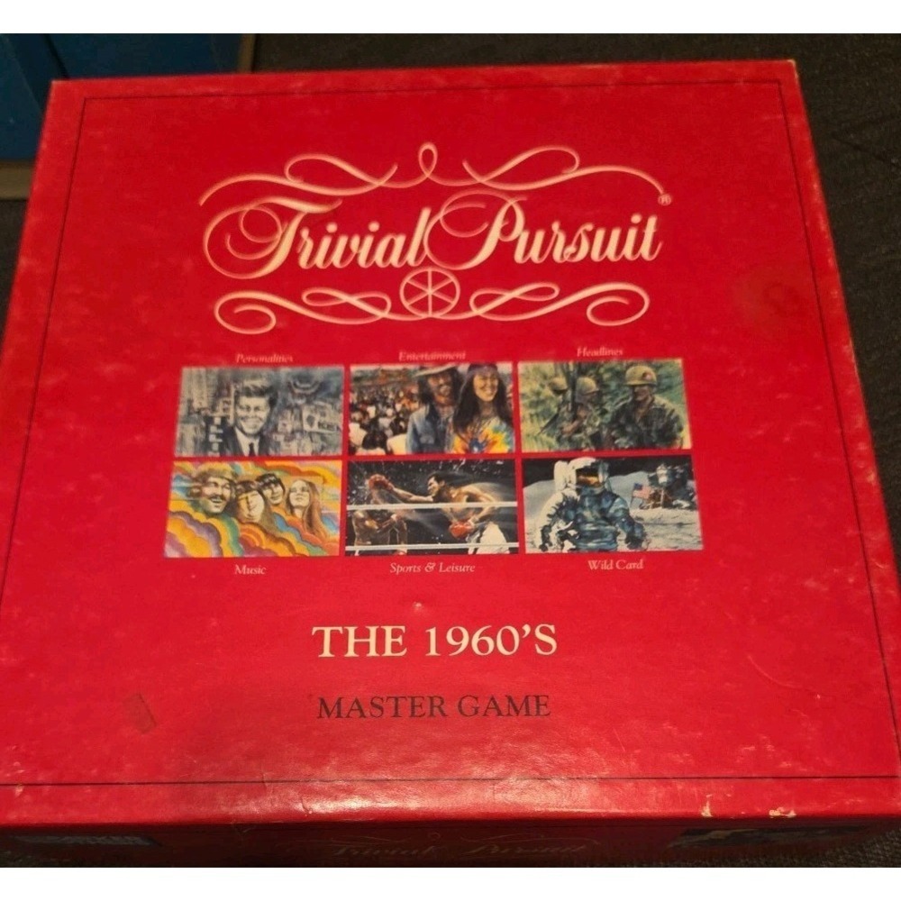 Parker Brothers Trivial Pursuit 1990 Vintage the 1960's Master Game EUC Clean